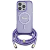  iPhone 16 Pro Max 6.9" lila/lila Guess GUHMP16XHCTSGNSU keménytok Crossbody Cord Script MagSafe tok - 2