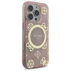  iPhone 16 Pro 6.3" pink Guess GUHMP16LH4PYEEP keménytok IML Peony On 4G Background MagSafe tok - 4
