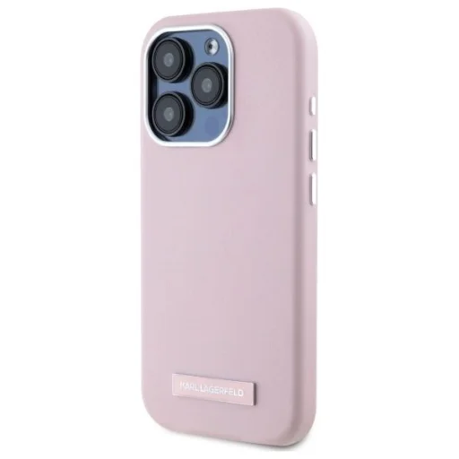  iPhone 15 Pro Max 6.7" pink Karl Lagerfeld KLHMP15XPGMSRPP hardcase FW Metal Plate MagSafe tok - 2