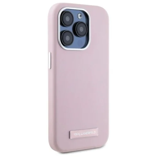  iPhone 15 Pro Max 6.7" pink Karl Lagerfeld KLHMP15XPGMSRPP hardcase FW Metal Plate MagSafe tok - 4