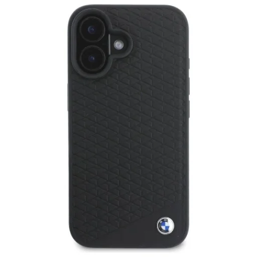  Apple iPhone 16 6.1" fekete/fekete BMW Sign Leather Diamond Metal Logo MagSafe keménytok BMHMP16S23RDDK - 3