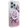  iPhone 16 Pro Max 6.9" Pink/Pink Guess Liquid Glitter Flower MagSafe keménytok thumbnail