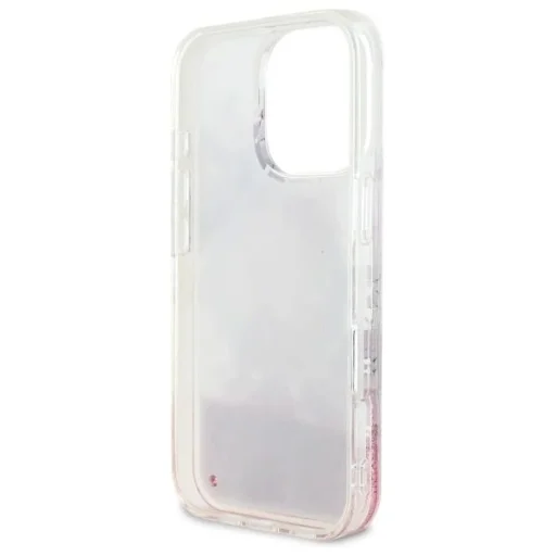  iPhone 16 Pro Max 6.9" Pink/Pink Guess Liquid Glitter Flower MagSafe keménytok - 7