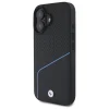  Apple iPhone 16 6.1" fekete/fekete BMW Sign Leather Textured And Line MagSafe bőrhatású tok BMHMP16S23RDCLK thumbnail