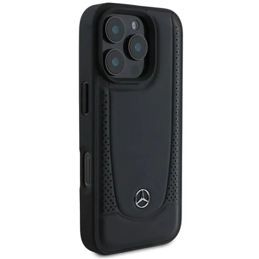 Mercedes Leather Urban iPhone 16 Pro tok - Fekete - 4