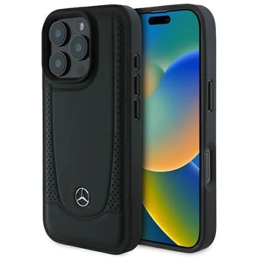 Mercedes Leather Urban iPhone 16 Pro tok - Fekete - 1