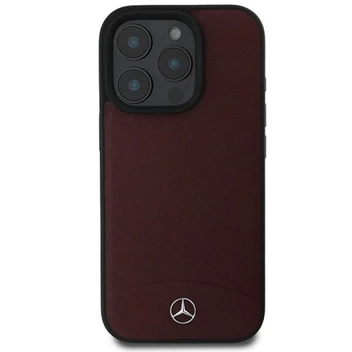 Mercedes Texturált és Sima Bőr MagSafe tok iPhone 16 Pro - piros tok - 3
