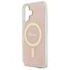  iPhone 16 Plus 6.7" rózsaszín Guess GUHMP16MH4STP kemény tok IML 4G MagSafe tok - 6