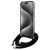  iPhone 16 6.1" fekete/fekete Crossbody Cord Script MagSafe Guess GUHMP16SHCTSGNSK keménytok - 4