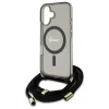  iPhone 16 6.1" fekete/fekete Crossbody Cord Script MagSafe Guess GUHMP16SHCTSGNSK keménytok - 5