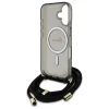  iPhone 16 6.1" fekete/fekete Crossbody Cord Script MagSafe Guess GUHMP16SHCTSGNSK keménytok - 6