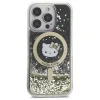 Hello Kitty HKHMP16LLGDIK iPhone 16 Pro 6.3" fekete arany/fekete arany keménytok Liquid Glitter Fever MagSafe tok thumbnail