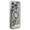 Hello Kitty HKHMP16LLGDIK iPhone 16 Pro 6.3" fekete arany/fekete arany keménytok Liquid Glitter Fever MagSafe tok thumbnail