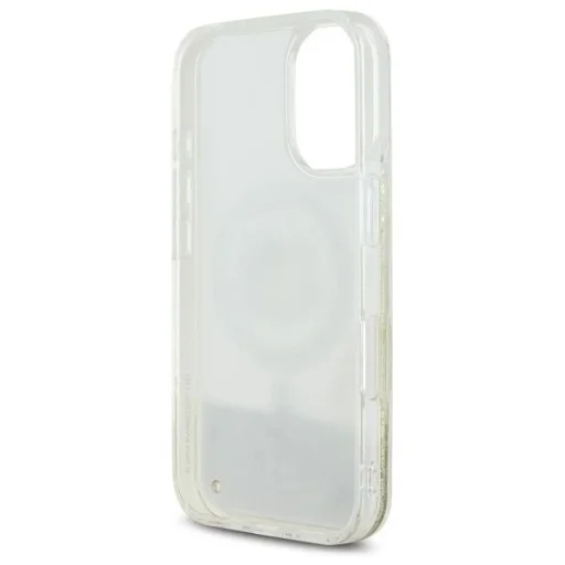 Hello Kitty HKHMP16SLGDIH iPhone 16 6.1" fehér arany kemény tok Liquid Glitter Fever MagSafe tok - 7