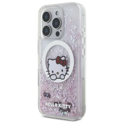 Hello Kitty HKHMP16XLSWKH iPhone 16 Pro Max 6.9" fehér/fehér kemény tok Liquid Glitter Sweet Kitty Bows MagSafe tok - 2