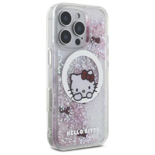 Hello Kitty HKHMP16XLSWKH iPhone 16 Pro Max 6.9" fehér/fehér kemény tok Liquid Glitter Sweet Kitty Bows MagSafe tok - 4