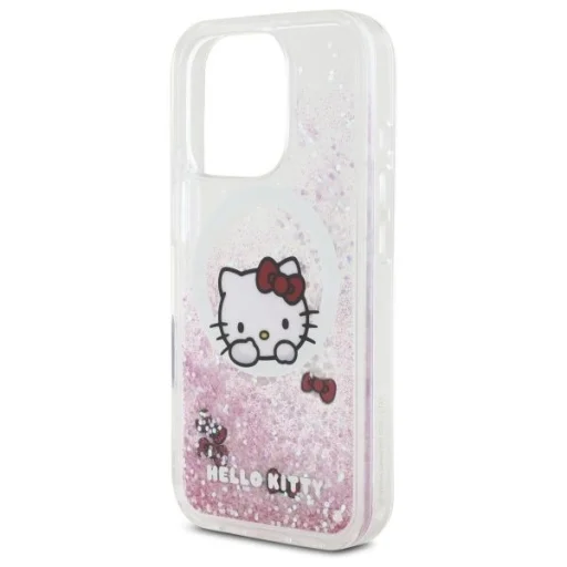 Hello Kitty HKHMP16XLSWKH iPhone 16 Pro Max 6.9" fehér/fehér kemény tok Liquid Glitter Sweet Kitty Bows MagSafe tok - 6