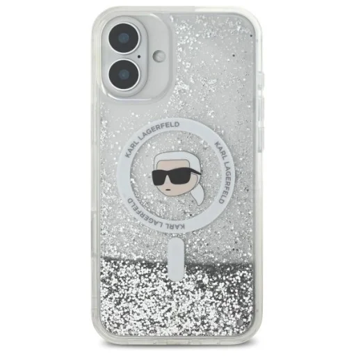  iPhone 16 Plus 6.7" átlátszó Karl Lagerfeld Liquid Glitter Karl Head Magsafe KLHMP16MLGKISGH tok - 3