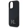  iPhone 16 6.1" Fekete/Fekete Karl Lagerfeld KLHMP16SSCMKMPCK Silicone Shadow Metal Initial MagSafe tok thumbnail