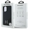  iPhone 16 6.1" Fekete/Fekete Karl Lagerfeld KLHMP16SSCMKMPCK Silicone Shadow Metal Initial MagSafe tok thumbnail