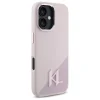  iPhone 16 6.1" Karl Lagerfeld pink KLHMP16SSCMKMPCP Silicone Shadow Metal Initial MagSafe tok thumbnail