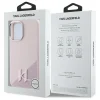  iPhone 16 6.1" Karl Lagerfeld pink KLHMP16SSCMKMPCP Silicone Shadow Metal Initial MagSafe tok thumbnail