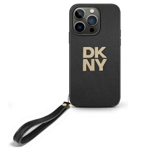  Apple iPhone 16 Pro Max 6.9" fekete/fekete DKNY DKHCP16XPBSWSK keménytok Wrist Strap Stock Logo tok - 1