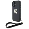  iPhone 16 6.1" fekete/fekete DKNY DKHCP16SPBSWSK keménytok csuklópántos Stock Logo tok thumbnail