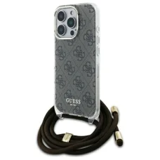 iPhone 16 Pro 6.3" Guess GUHCP16LHC4SEW barna/barna keménytok Crossbody Cord 4G Print tok