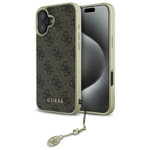  iPhone 16 Plus 6.7" Barna/Barna Guess GUHCP16MGF4GBR 4G Charms Collection tok - 1