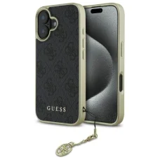  iPhone 16 Plus 6.7" fekete/fekete Guess GUHCP16MGF4GGR kemény tok 4G Charms Kollekció tok