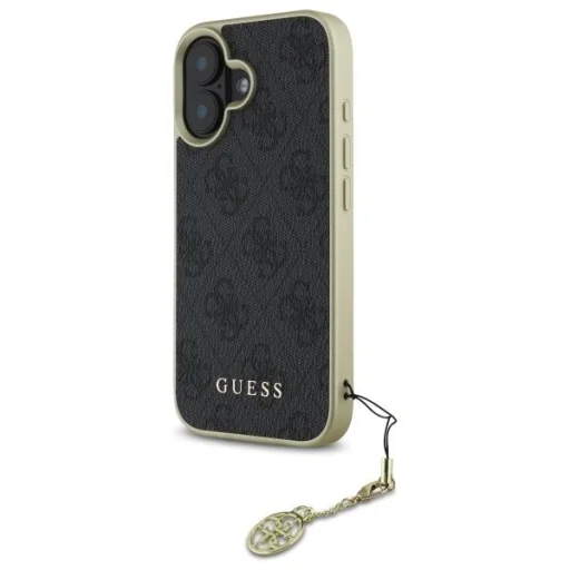  iPhone 16 6.1" fekete/fekete Guess GUHCP16SGF4GGR keménytok 4G Charms Collection tok - 2