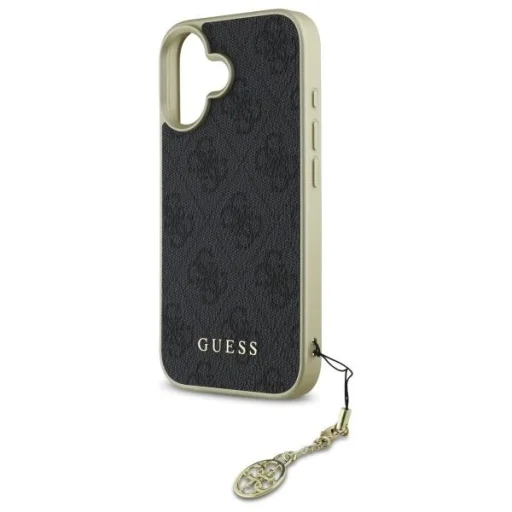  iPhone 16 6.1" fekete/fekete Guess GUHCP16SGF4GGR keménytok 4G Charms Collection tok - 6