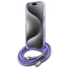  iPhone 16 6.1" lila/lila Crossbody Cord Script MagSafe Guess GUHMP16SHCTSGNSU keménytok thumbnail