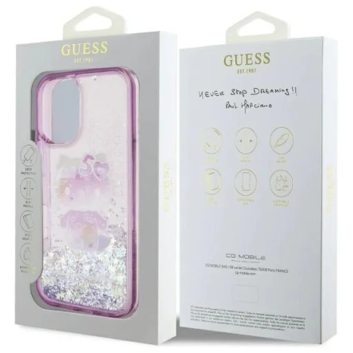 Hello Kitty HKHCP16SL50PPU iPhone 16 6.1" lila/lila keménytok Liquid Glitter 50. Évfordulós Parti tok - 8