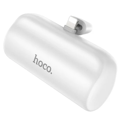 HOCO Power Bank - 5 000 mAh beépített Lightning 8-pin csatlakozóval J106 fehér - 4