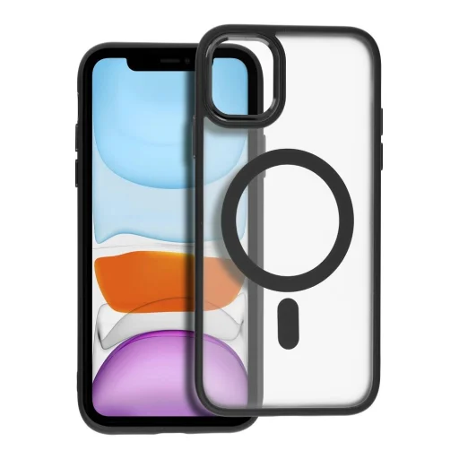 MATTE MAG COVER tok MagSafe kompatibilitással iPhone 11-hez fekete - 1