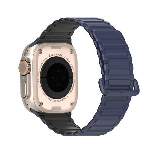 DUX DUCIS KJ nylon szíj Apple Watch 42/44/45/49 mm fekete/kék - 10