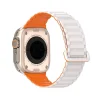 DUX DUCIS KJ nylon szíj Apple Watch 42 / 44 / 45 / 49 mm Silver/Orange thumbnail