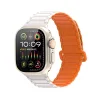 DUX DUCIS KJ nylon szíj Apple Watch 42 / 44 / 45 / 49 mm Silver/Orange thumbnail