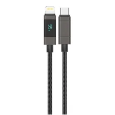 Foneng XS05 PD27W USB-C Lightning kábel, 1,2m (fekete)