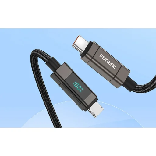 Foneng XS05 PD27W USB-C Lightning kábel, 1,2m (fekete) - 3