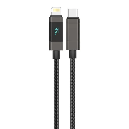 Foneng XS05 PD27W USB-C Lightning kábel, 1,2m (fekete) - 1