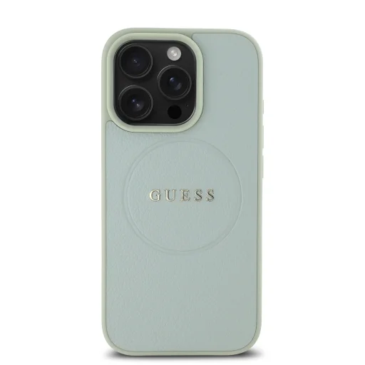  iPhone 16 Pro Zöld Guess PU Grained Classic Logo MagSafe tok - 2