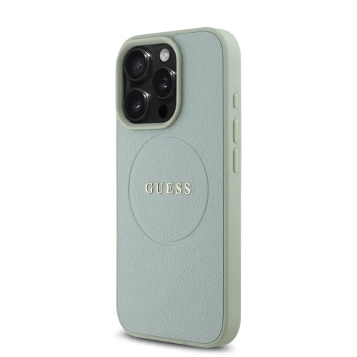  iPhone 16 Pro Zöld Guess PU Grained Classic Logo MagSafe tok - 3