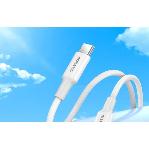 Cable USB-C to USB-C Foneng X106 60W, 1,2m (fehér) - 3