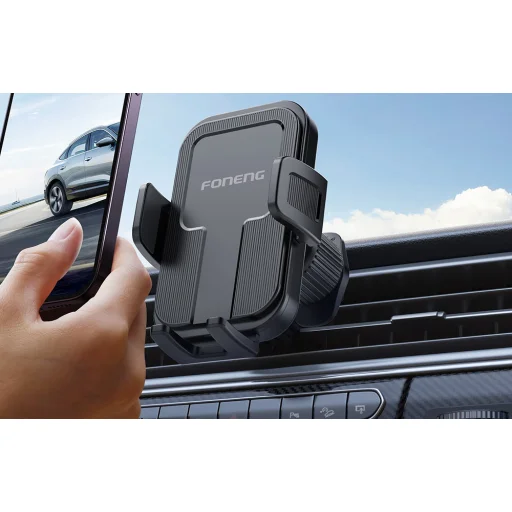 Szellőzőre erősíthető telefontartó Foneng CP115 (Fekete) - 3