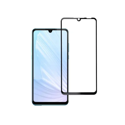 Edzett Üveg Blue Star - HUA P30 Lite (teljes ragasztó/kis méret) - fekete üvegfólia - 3