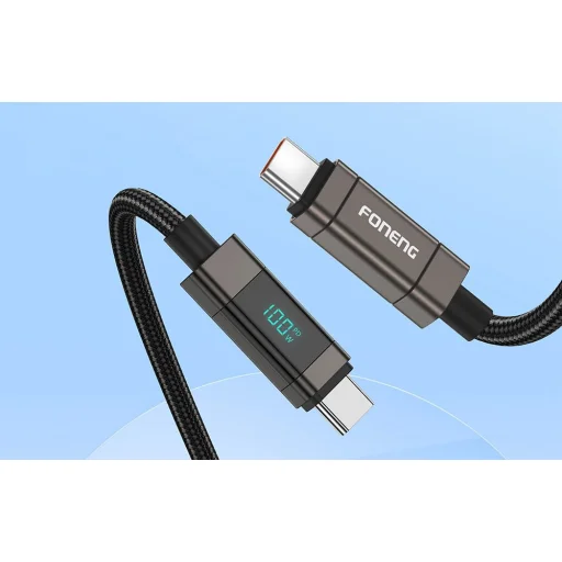 Foneng XS05 100W USB-C to USB-C kábel (fekete) - 3
