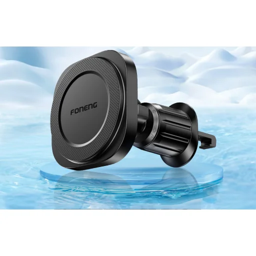 Foneng CP102 mágneses szellőzőre erősíthető telefontartó (Fekete) - 2